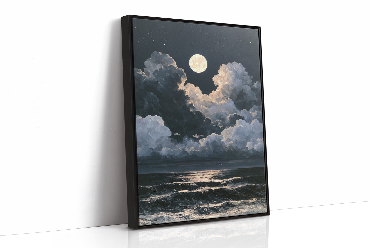 Full Moon Over Dramatic Clouds