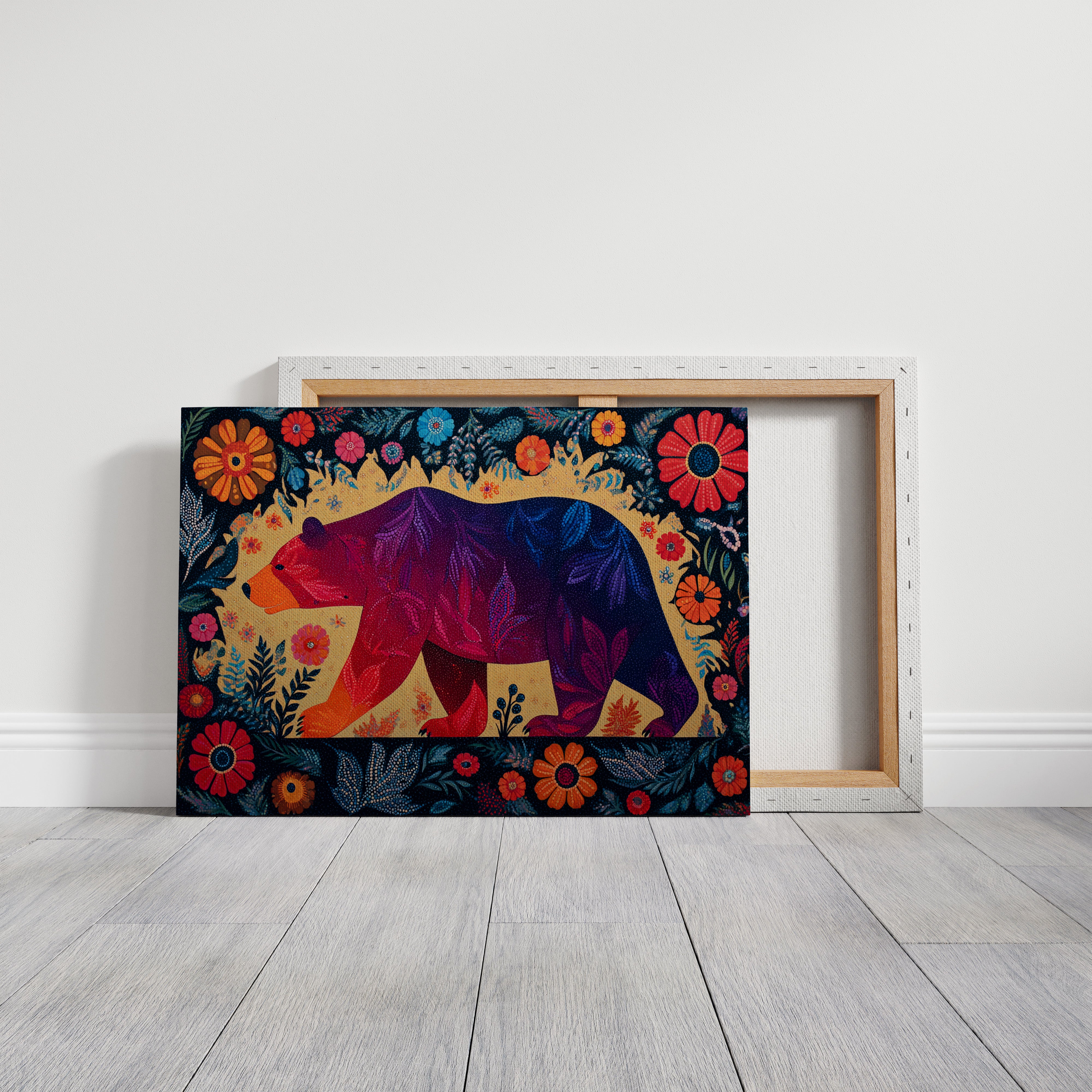 Twilight Bear Among Summer Blooms