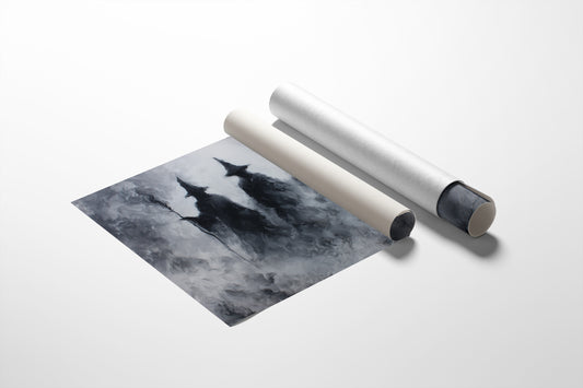 Mist Cloaked Figures Await Dawn