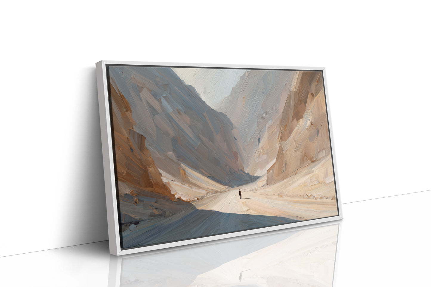 Solitude Among Towering Canyon Walls
