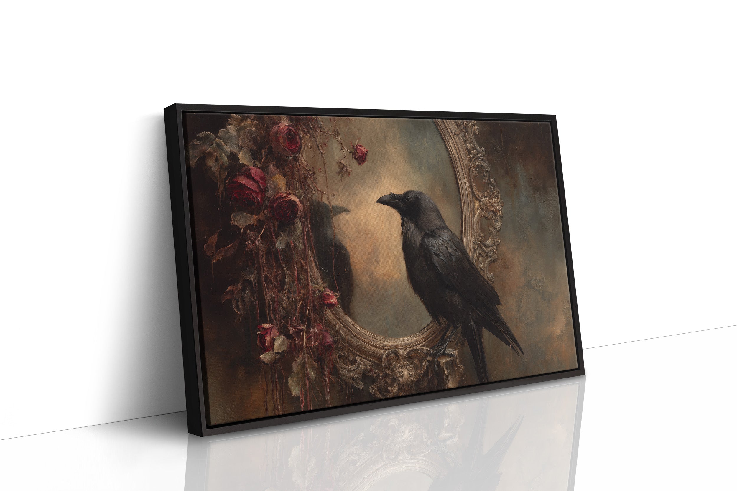 Raven Among Faded Roses