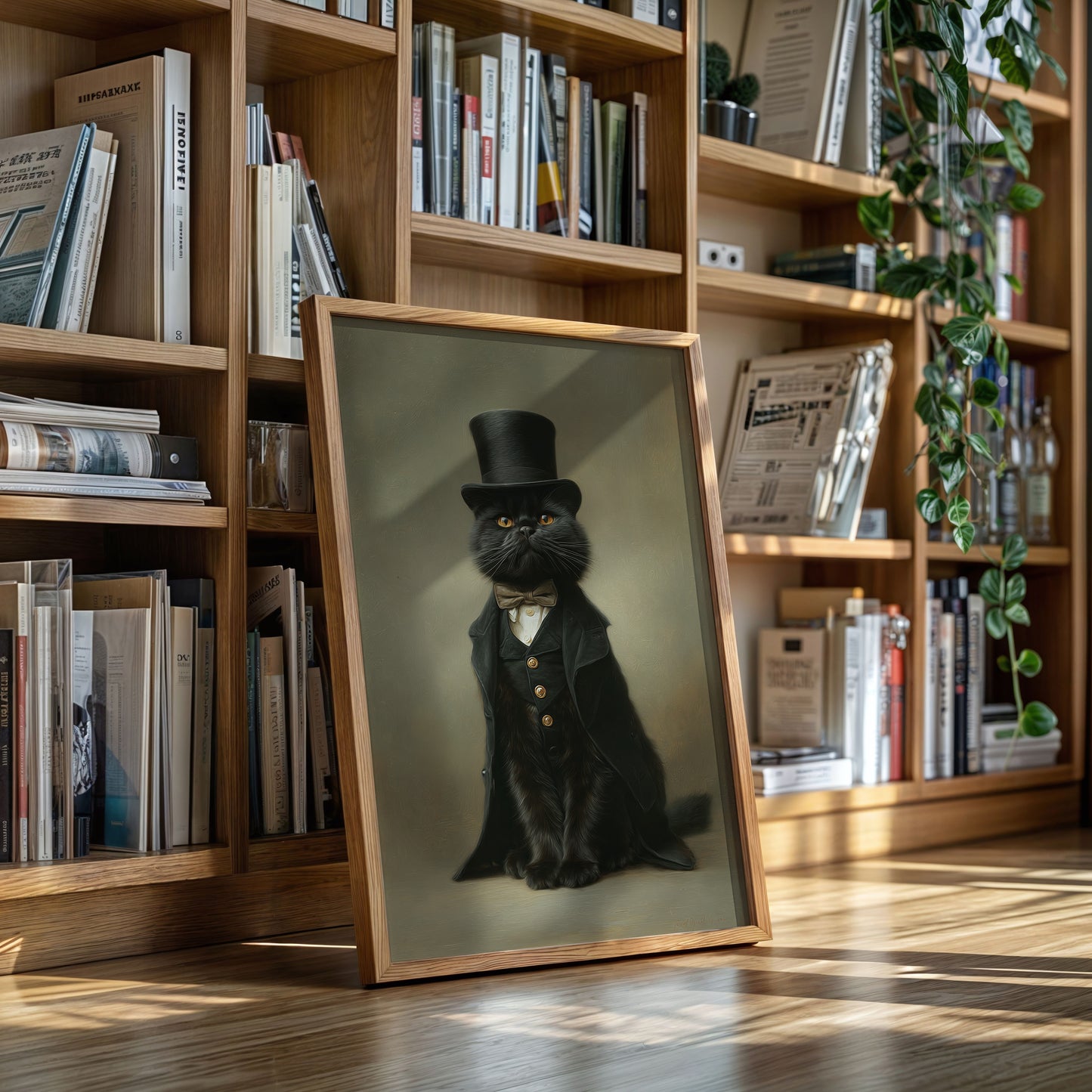 Dapper Feline's Grand Entrance