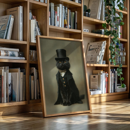 Dapper Feline's Grand Entrance
