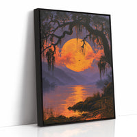 Blazing Sunset Through Spanish Moss