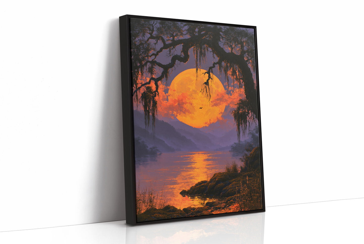 Blazing Sunset Through Spanish Moss