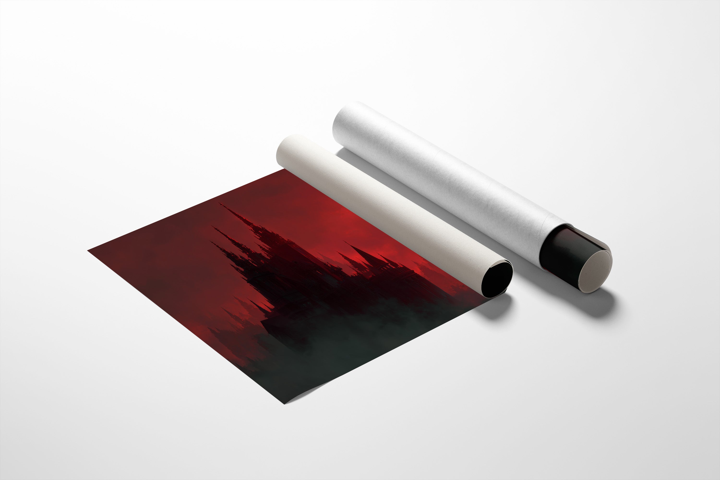 Crimson Spires Under Blood Moon