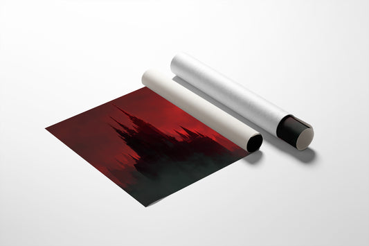 Crimson Spires Under Blood Moon