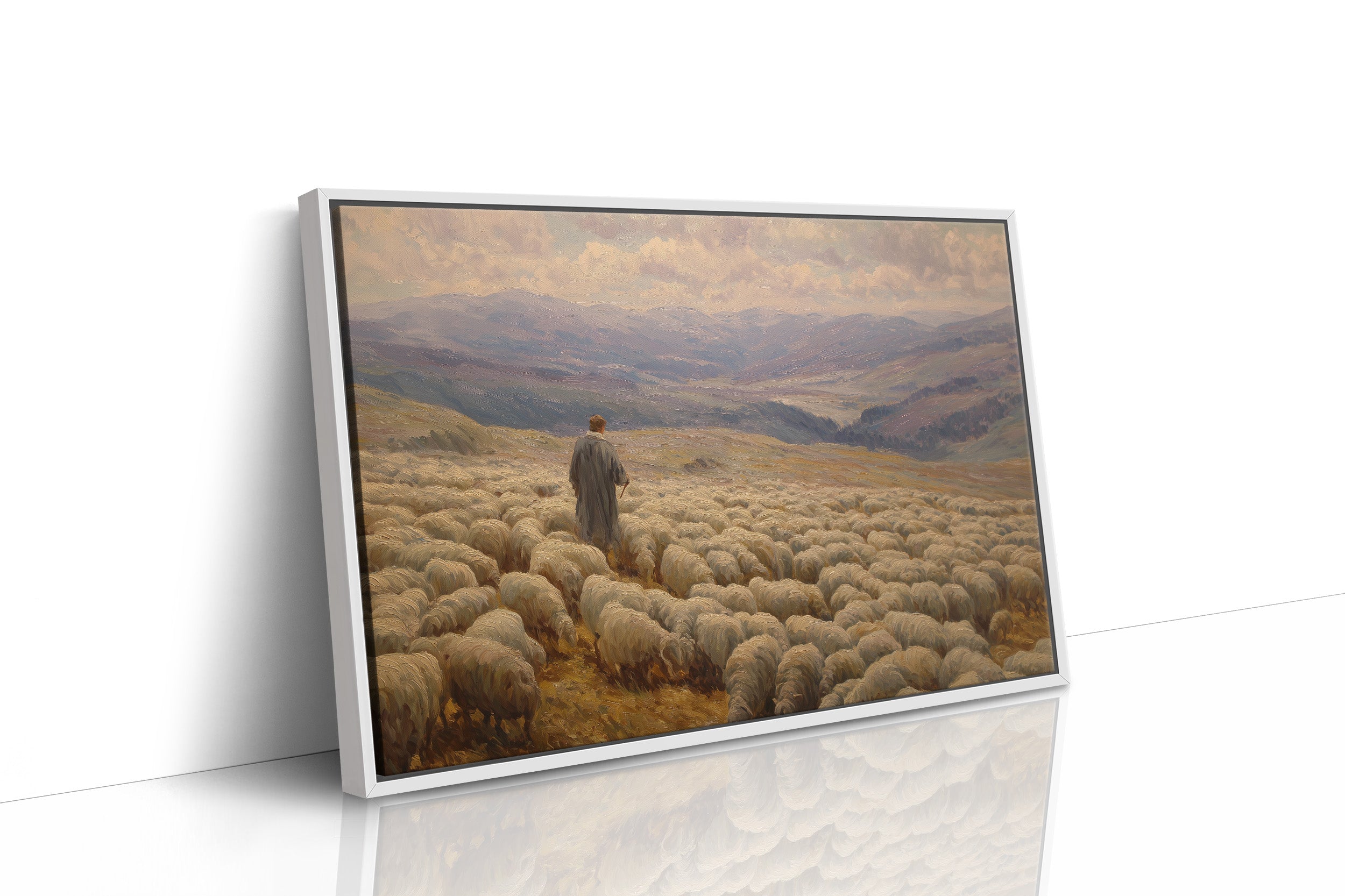 Shepherd's Solitude Among Rolling Hills