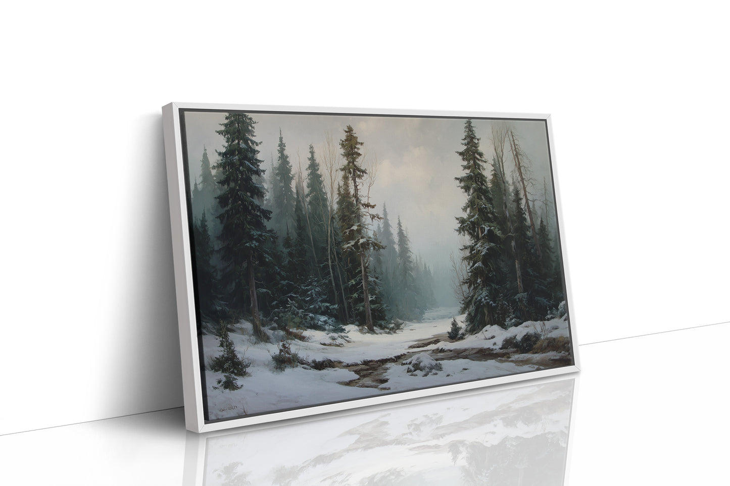 Winter Pines Guard Silent Stream