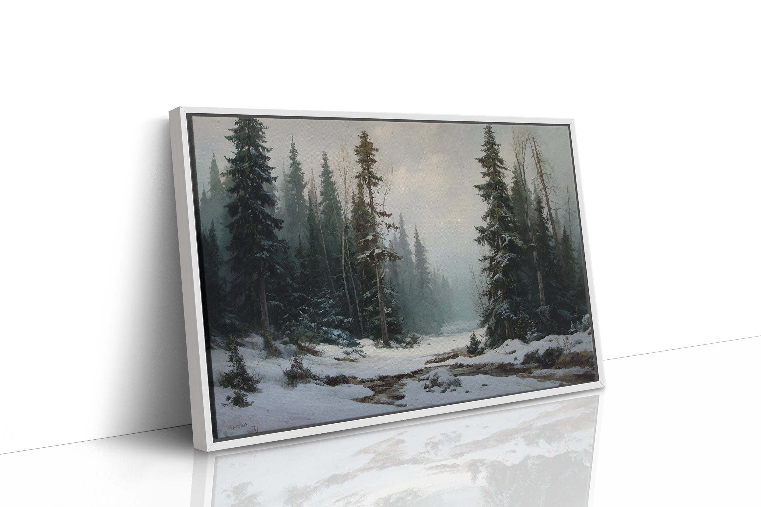 Winter Pines Guard Silent Stream