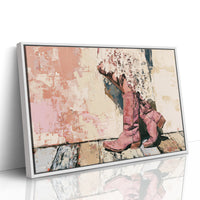Pink Boots, Lace Hem