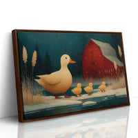 Duckling Parade at Dusk