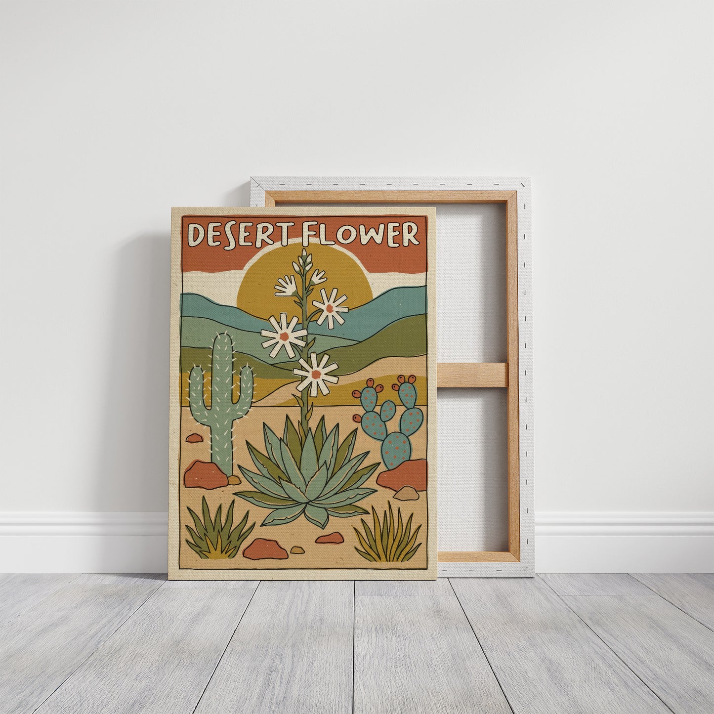 Desert Flower — Vintage Southwest Travel Poster