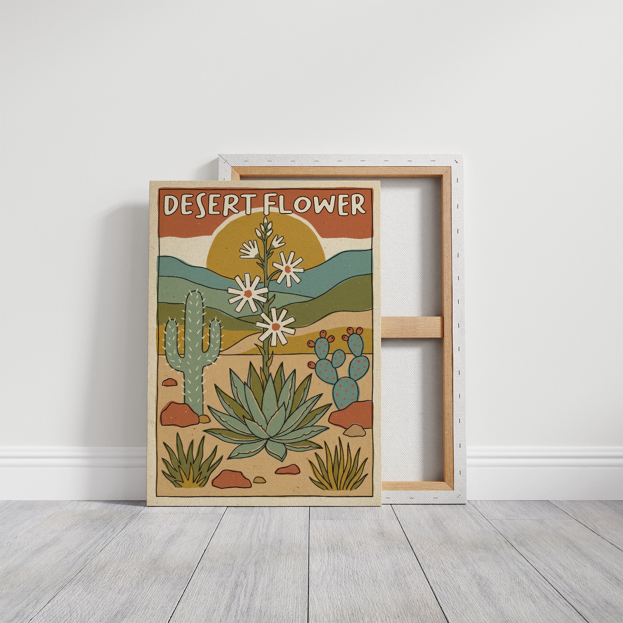 Desert Flower — Vintage Southwest Travel Poster