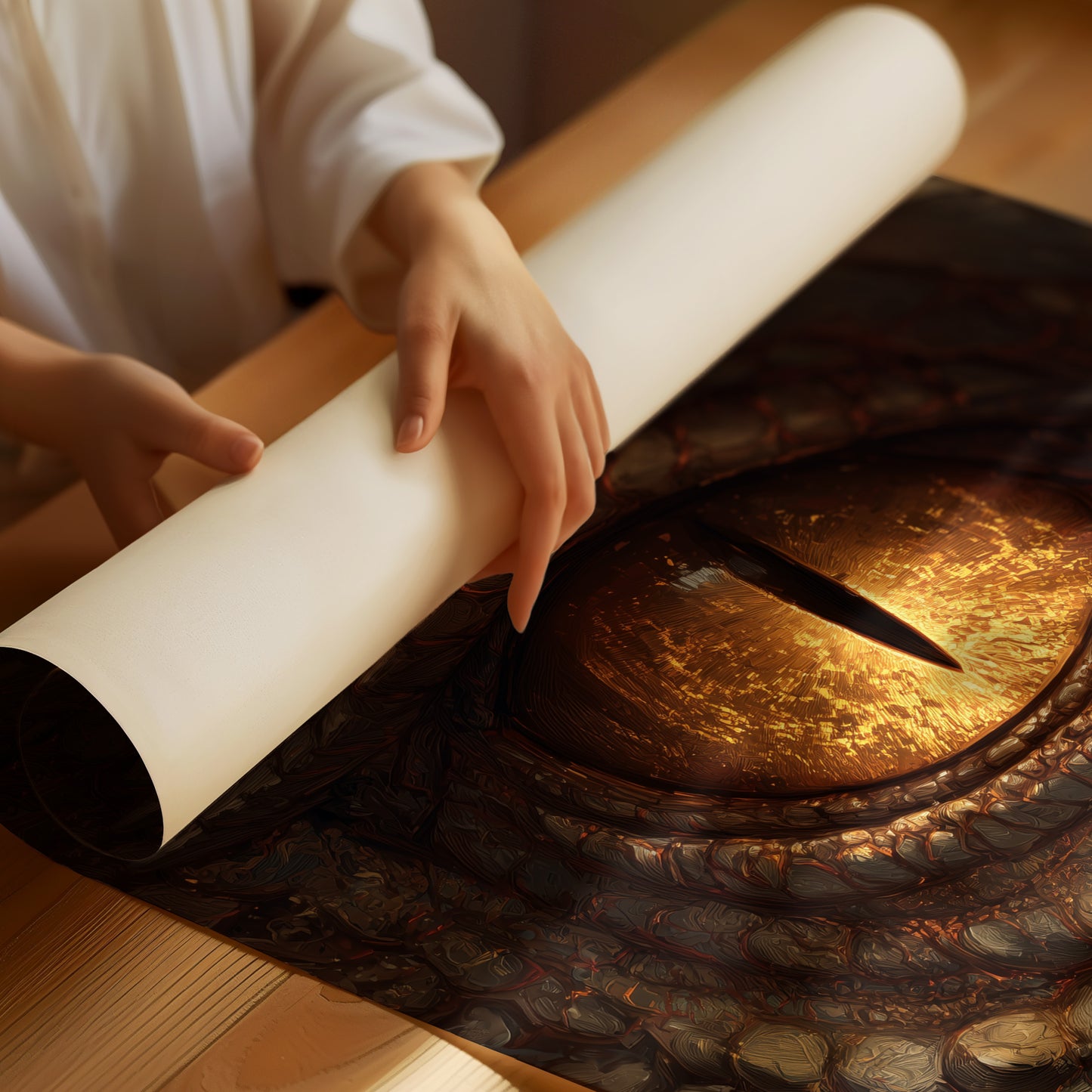 Amber Gaze From Ancient Depths