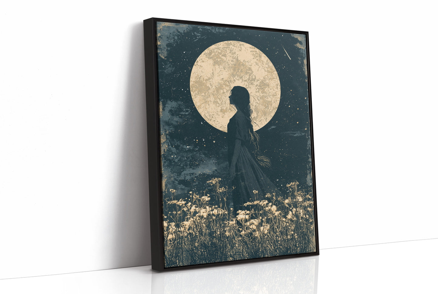 Braided Silhouette Beneath The Moon