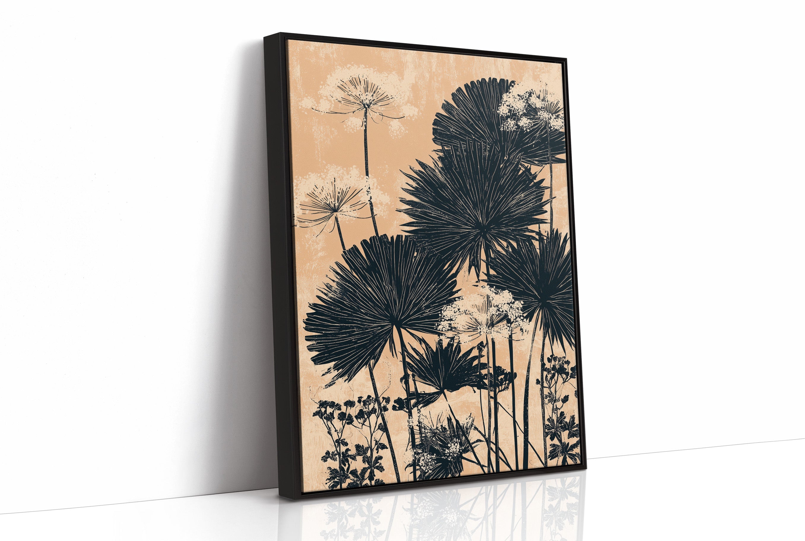 Palm Fans in Peach Light