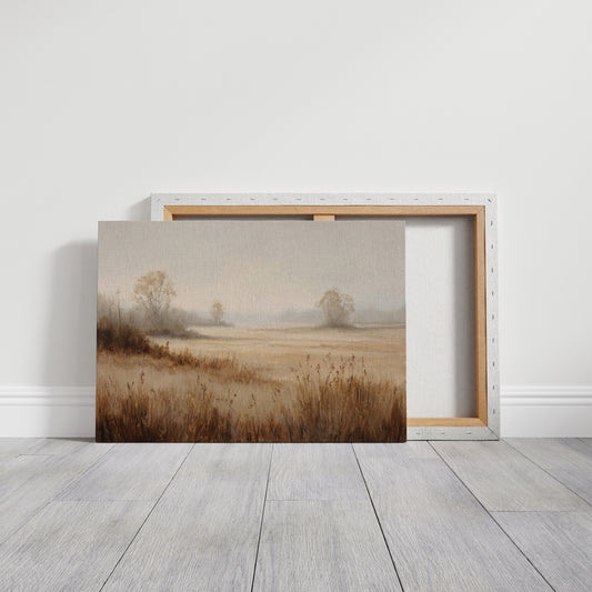 Morning Mist Paints Prairie Gold