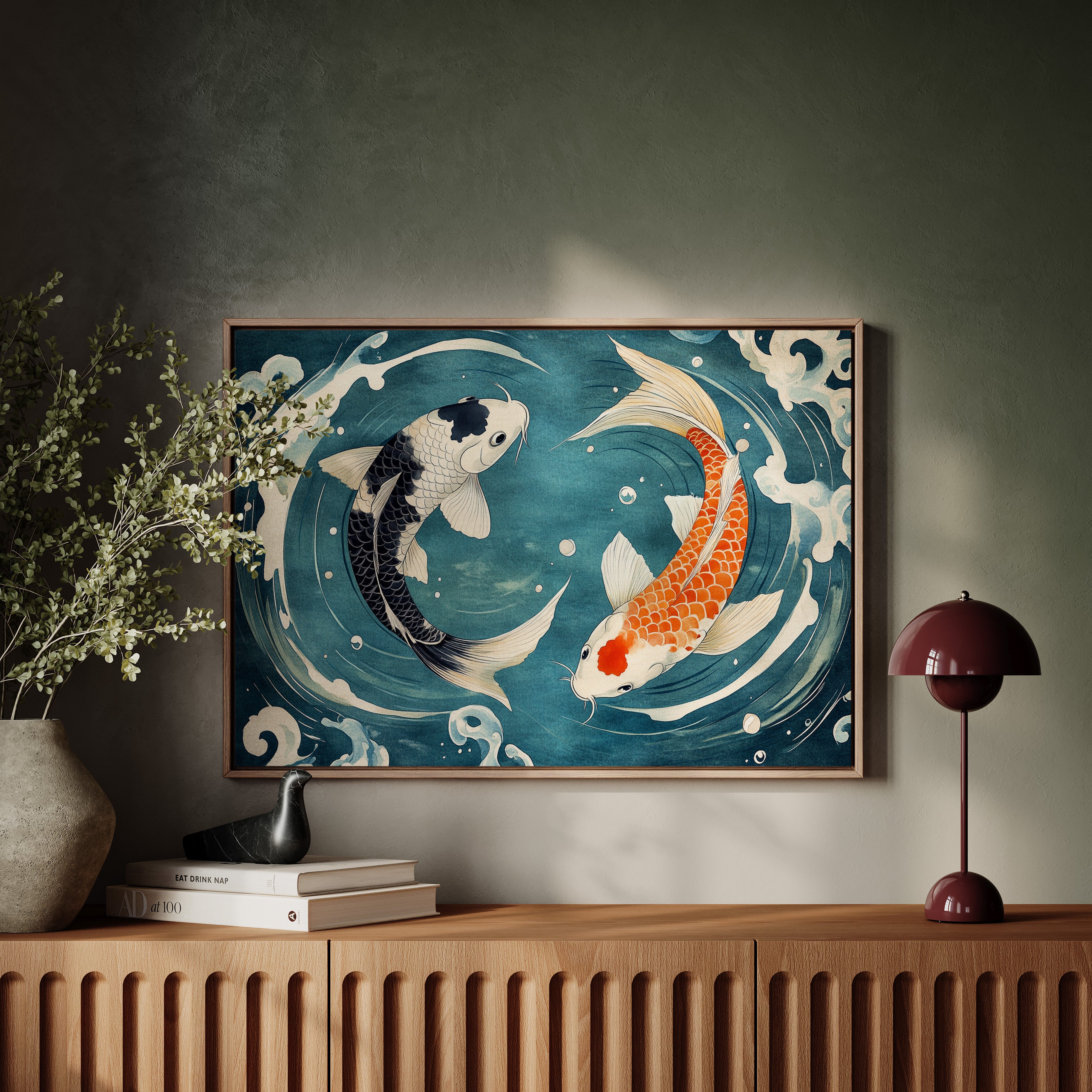 Koi Dance Through Midnight Waters
