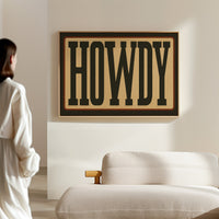 Howdy Western Typography Poster