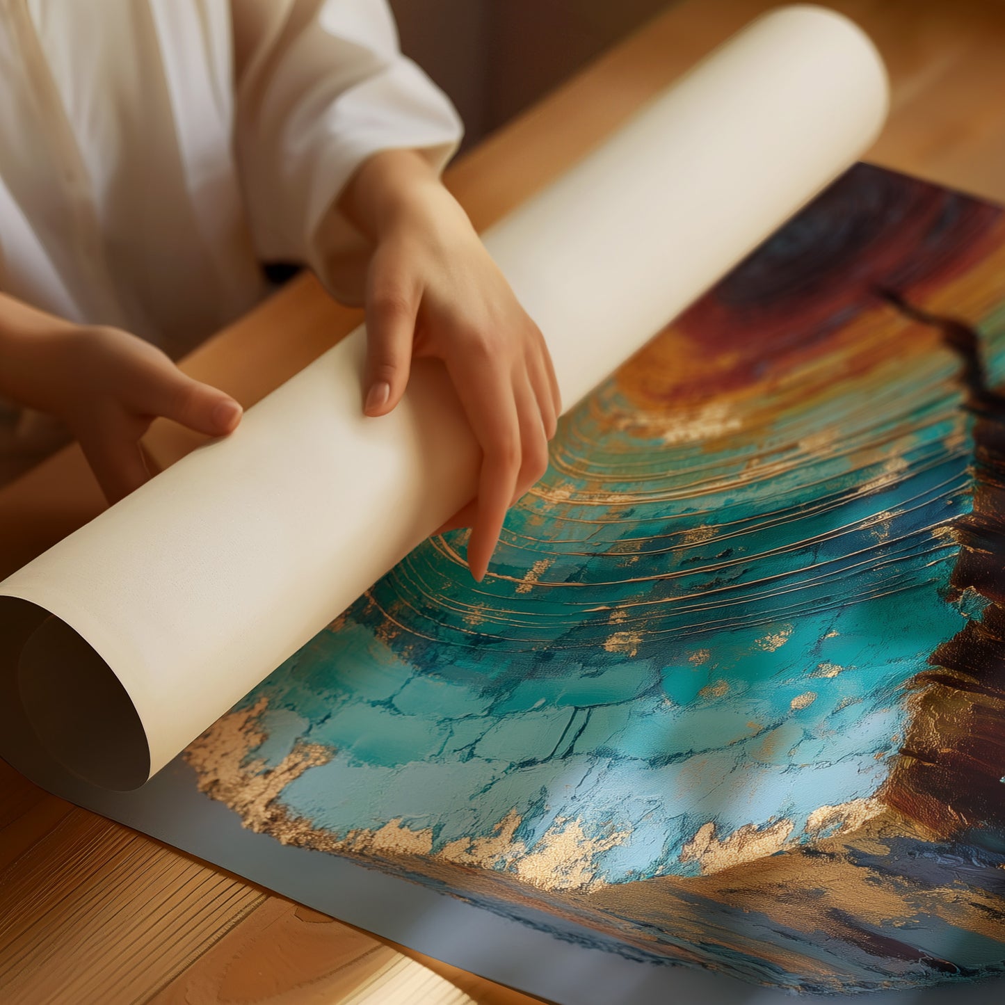 Turquoise Canyons Meet Golden Core