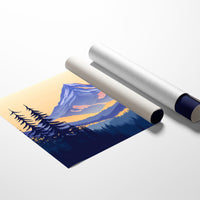 Alpine Gold Bathes Mountain Peaks