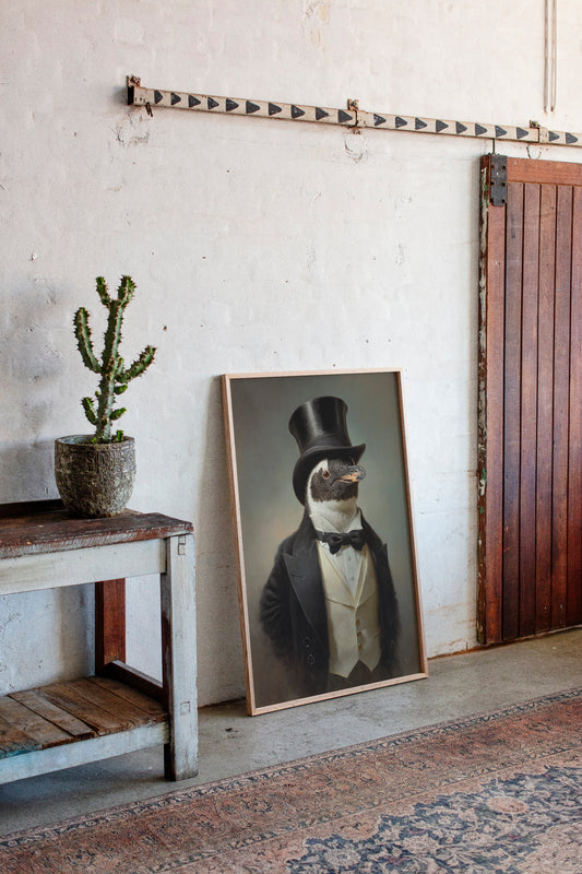 Dapper Penguin in Formal Attire