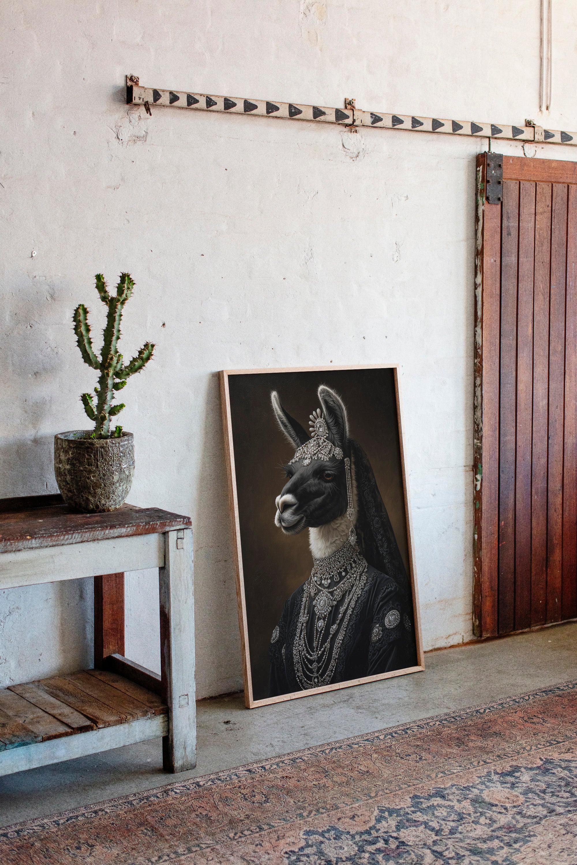Regal Llama in Opulent Attire
