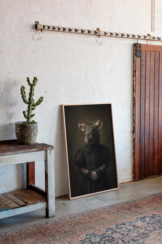 Elegant Rodent in Victorian Attire