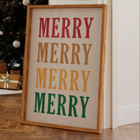 Holiday Words In Warm Cascade