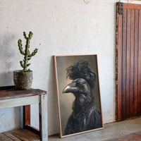 Elegantly Dressed Raven in Lace