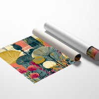 Fan Flowers, Retro Botanical Collage
