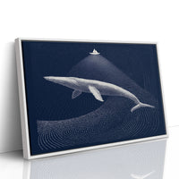 Tiny Vessel Above Ocean Giant