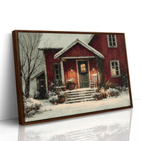Snow on the Farmhouse Steps
