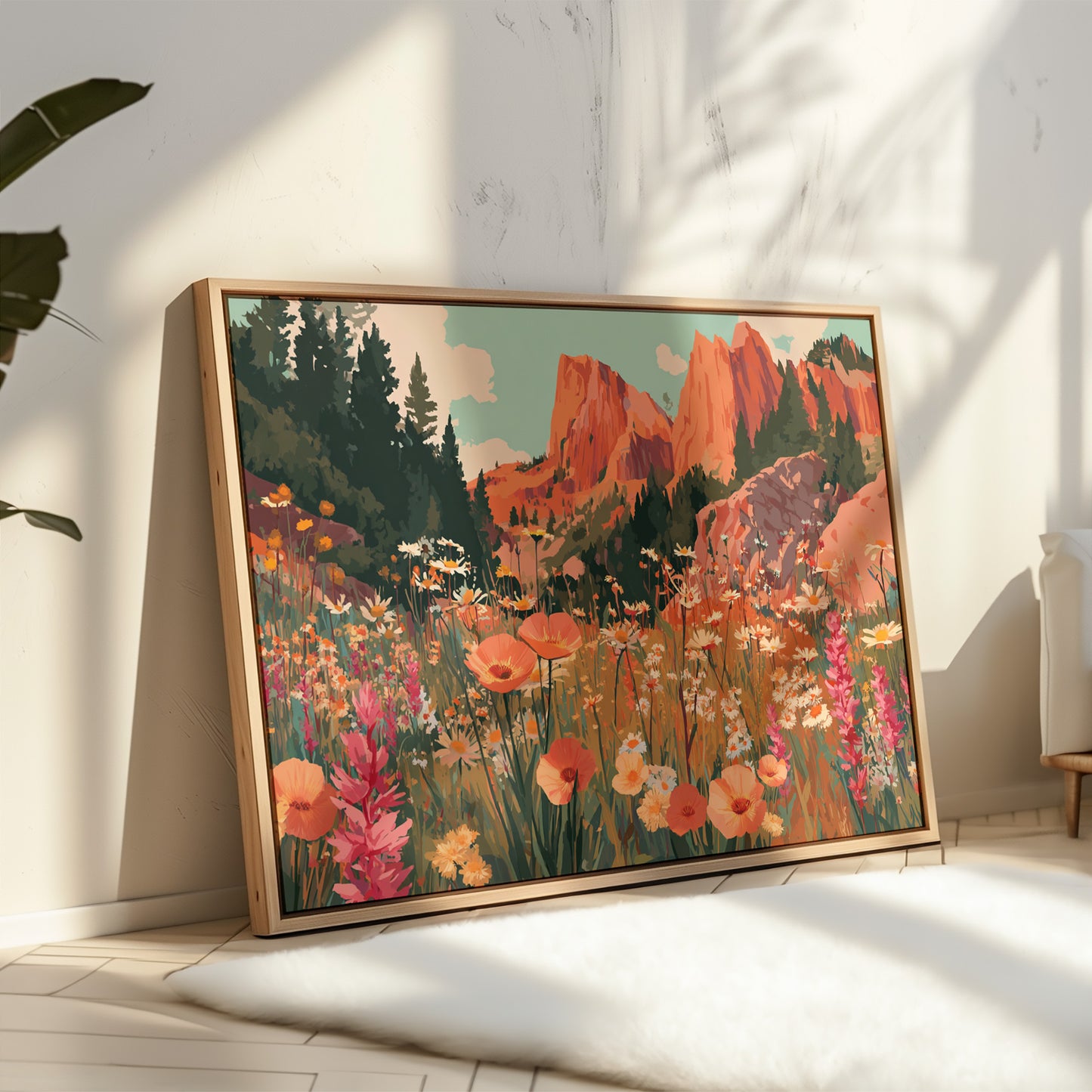 Mountain Poppies Dance At Sunrise