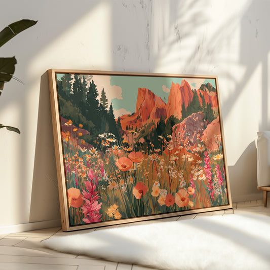Mountain Poppies Dance At Sunrise