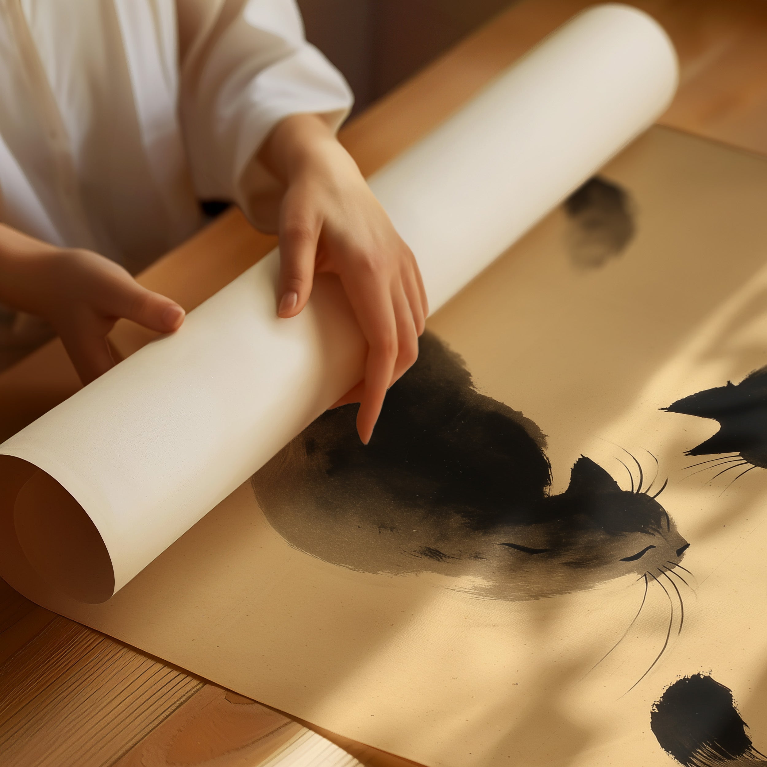 Feline Brushstrokes Share Quiet Secrets