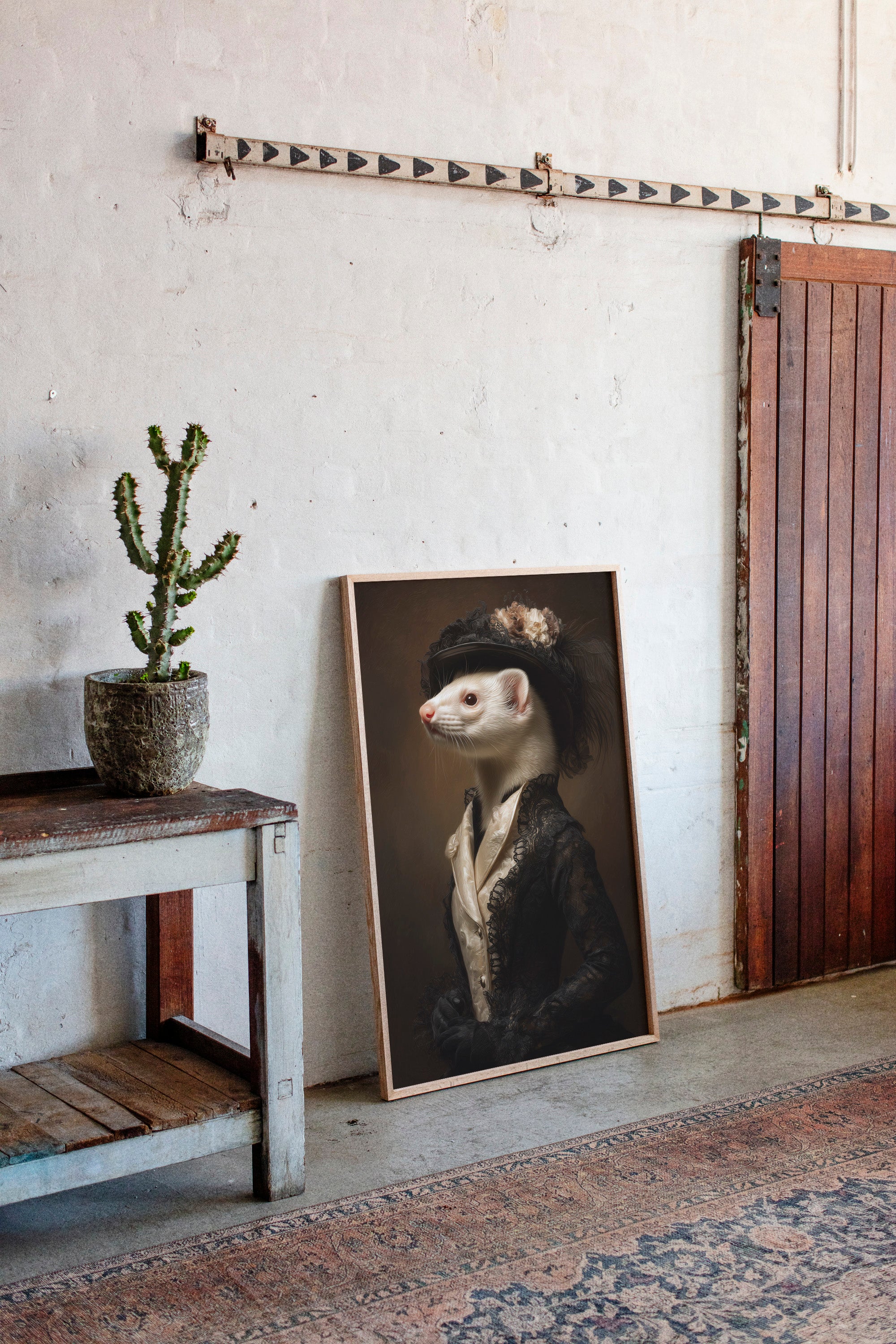 Dapper Ferret in Elegant Attire
