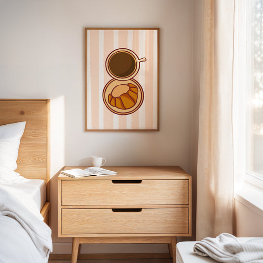 Morning Light Greets Fresh Croissant