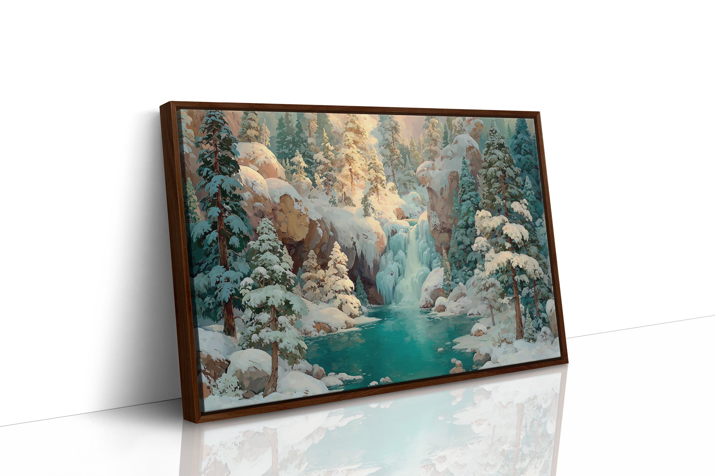 Frozen Falls in the Pines