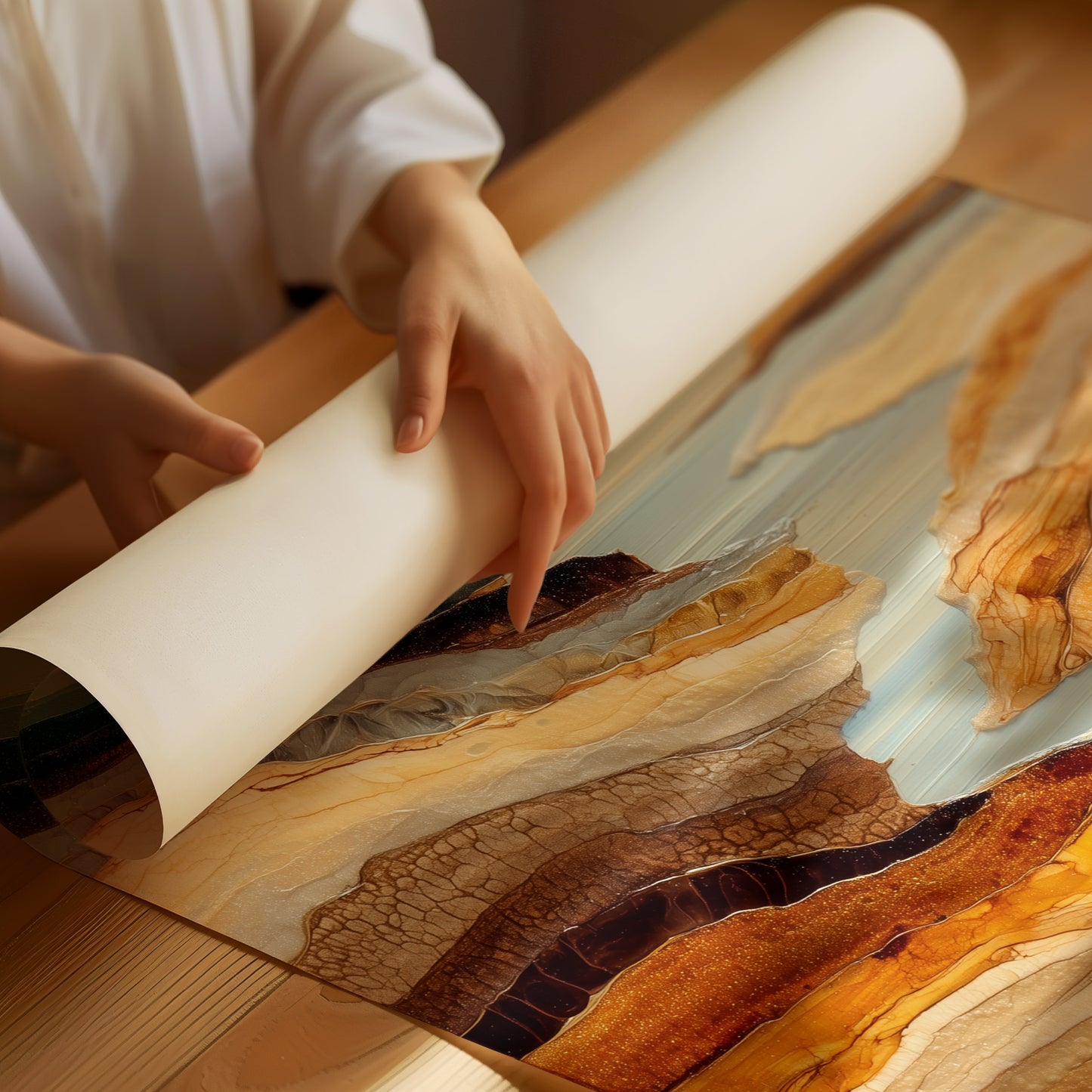 Desert Rivers Carve Golden Paths