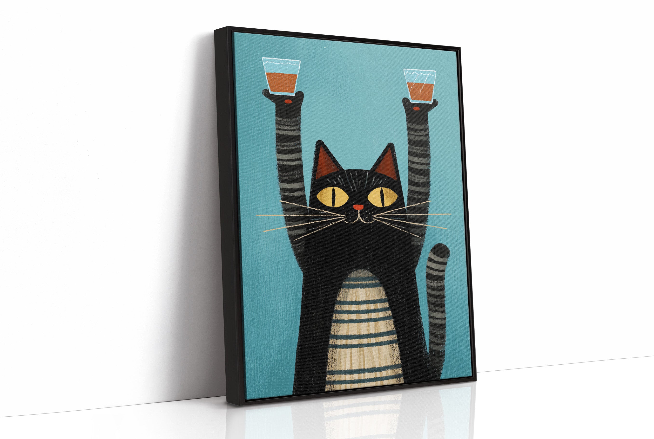 Feline Festivities: A Toast to Mischief