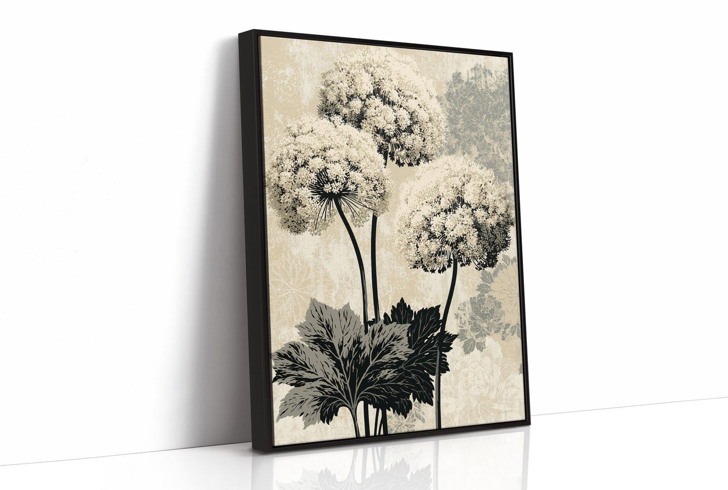 Lace Blooms in Ivory and Taupe