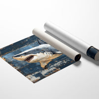 Deep Blue Tales On Weathered Wood