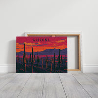 Arizona Saguaro Sunset Silhouettes