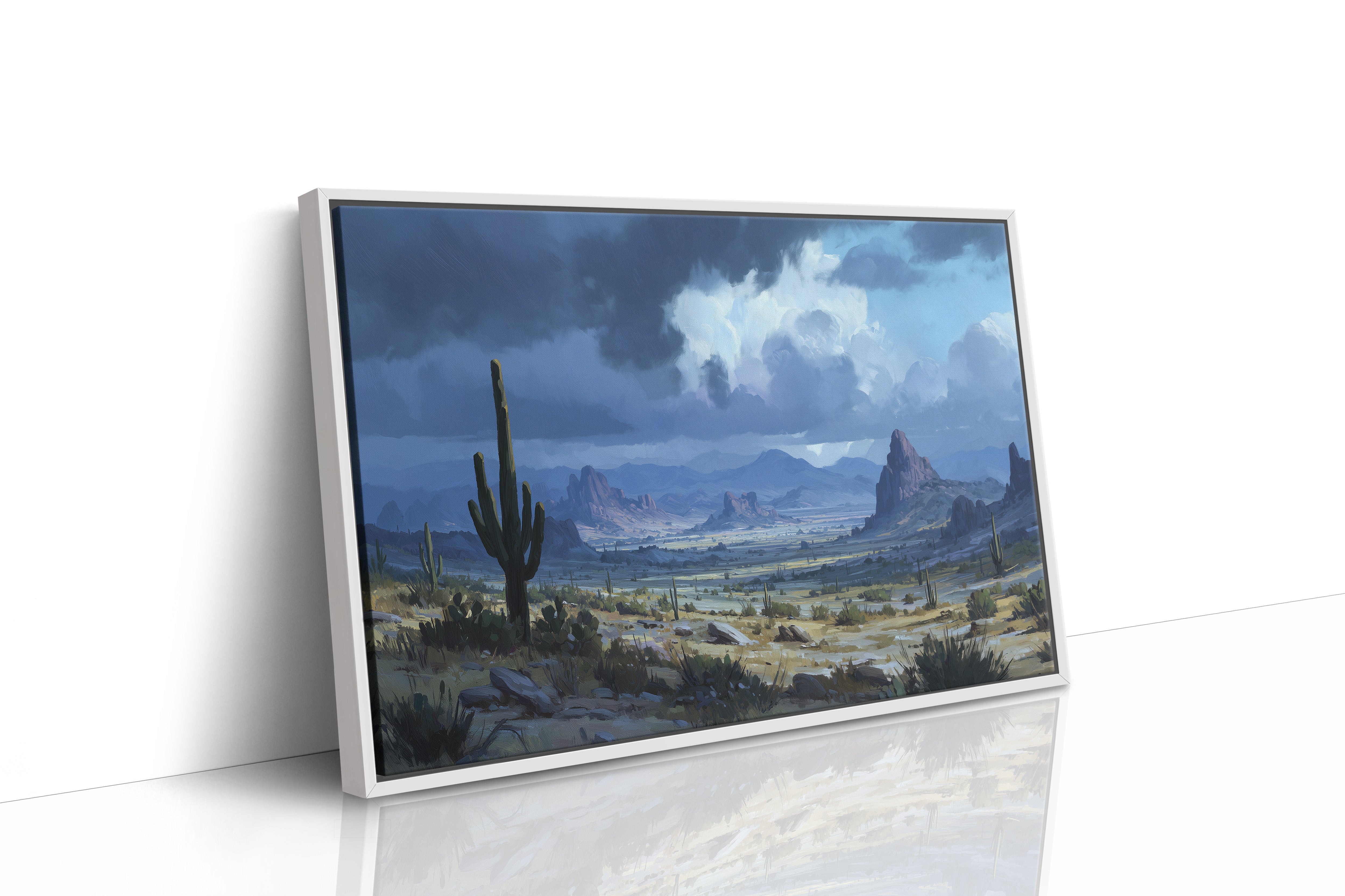 Desert Symphony Under Thunderous Skies