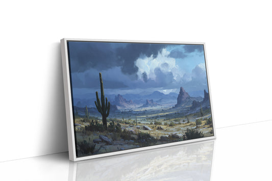 Desert Symphony Under Thunderous Skies
