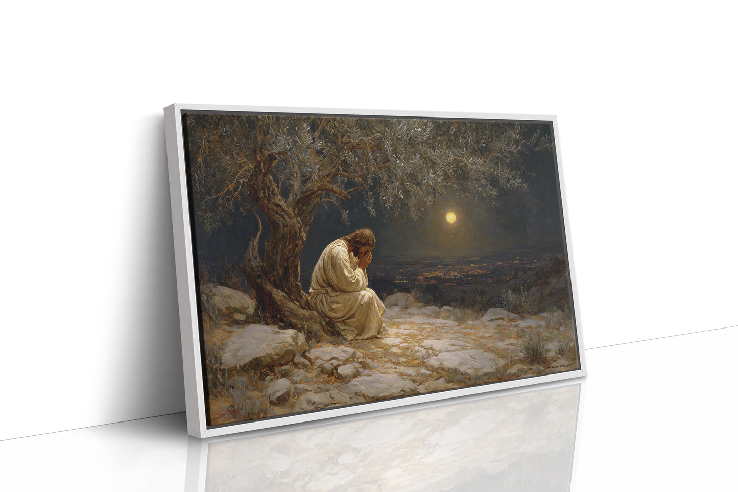 Midnight Prayer Beneath Ancient Olive