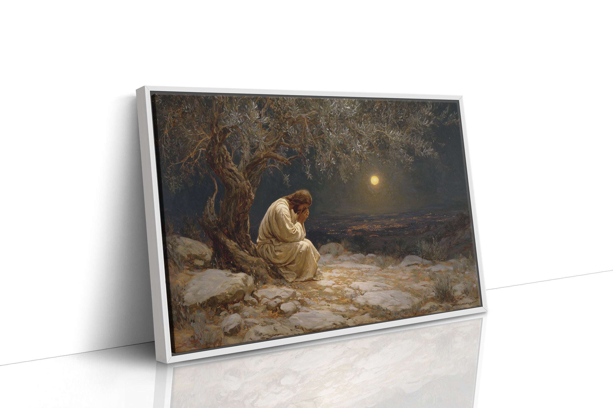 Midnight Prayer Beneath Ancient Olive