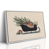 Sleigh Silhouette Carries Winter's Promise